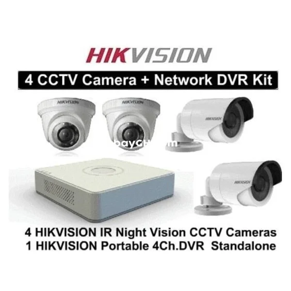 Paket Kamera Cctv Hikvision 4 Channel Hd 2Mp