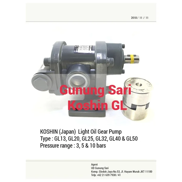 Oli gear pump Koshin tipe GL 