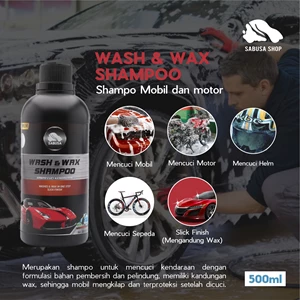 Shampo Wash & Wax Mobil dan Motor SABUSA 500ml