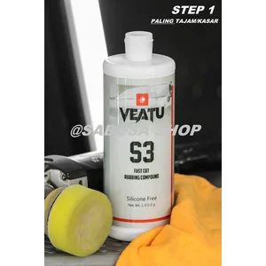 VEATU S3 Fast Cut Rubbing Compound Kompon Obat Poles Body Mobil Motor Helm 1000g 1 kg pengkilap body mobil