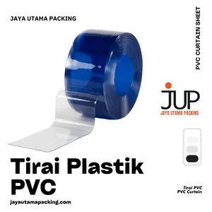 Tirai Plastik PVC (PVC Strip Curtain) Blue Clear 200mm x 2mm (Standard Grade)