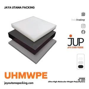 UHMWPE Plate (UHMWPE Pelat / PE-1000) (Putih Natural Food Grade/ Hijau Standar Wear Part / Hitam UV-Antistatic)