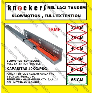 Rel Laci Tandem KNOCKERS TSMF 55 Rel Tandem Full Extension Fitting dan Hardware Perabotan