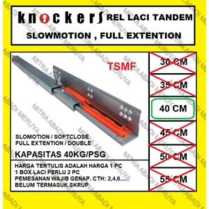 Rel Laci Tandem KNOCKERS TSMF 40 Rel Tandem Full Extension Fitting dan Hardware Perabotan