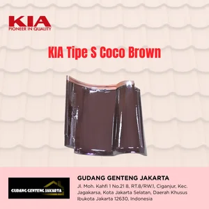 Genteng Keramik KIA Tipe S Coco Brown (Cokelat)