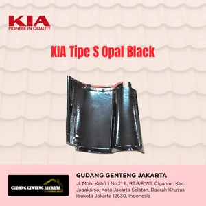 Genteng Keramik KIA Tipe S Tahan Bocor - Hitam Opal