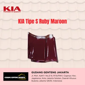 Genteng Keramik KIA Tipe S Ruby Maroon