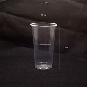 Flat Plastic Cup BSM 22oz