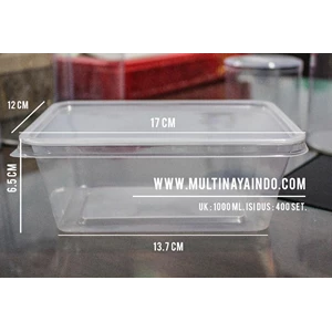 Kotak Makan / Thinwall / Box Plastik / Food Container  Plastik Tahan Panas TP 1000 mL