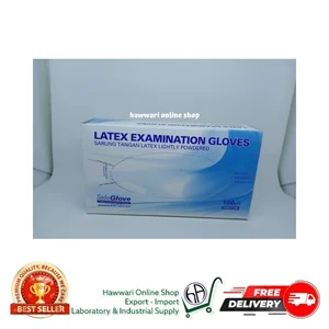 Sarung Tangan Latex Ukuran L merek SAFEGLOVE