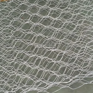 Galvanized Gabion Wire 2x1x0.5 meters Hole 8x10 cm Braided Wire 2.7 mm Side Wire 3.4 mm