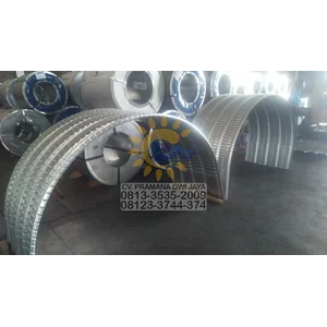 Atap Lengkung di Ambon Spandek Radial Zincalume