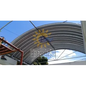 Atap Lengkung di Banjarbaru Spandek Radial Zincalume
