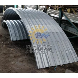 Atap Lengkung di Bojonegoro Spandek Radial Zincalume