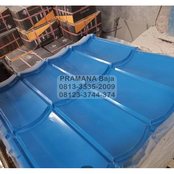 Atap Spandek Pasir Warna Biru Panjang 3 meter
