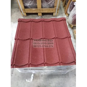 Atap Spandek Pasir Warna Merah Tebal 0.20 mm