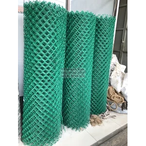 Kawat Harmonika Lapis PVC Hijau 2.7 mm Lubang 50x50 mm Gresik