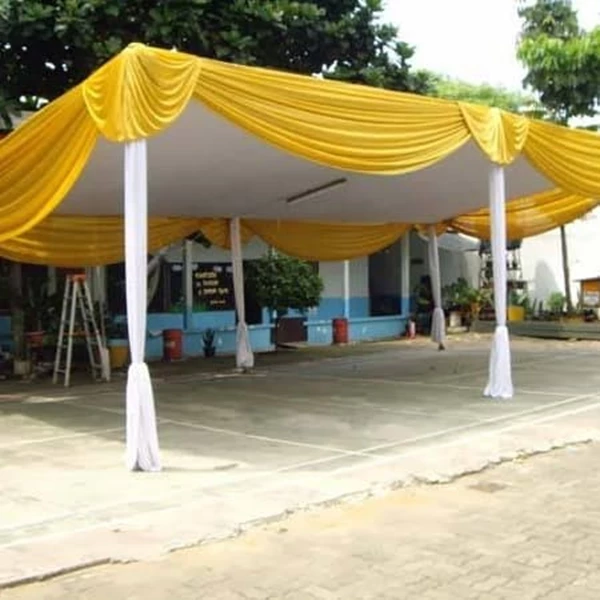 Plafon Tenda Datar Warna Kuning