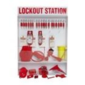 Brady 99693 Extra-Large Lockout Station with 18 Safety Padlocks