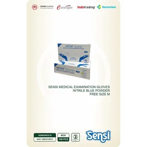 SENSI MEDICAL EXAMINATION GLOVES NITRILE BLUE POWDER-FREE SIZE S