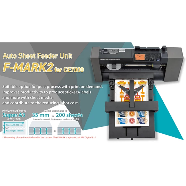 F-Mark CE7000-40 Mesin Cutting Sticker Label Auto Feeder Graphtec