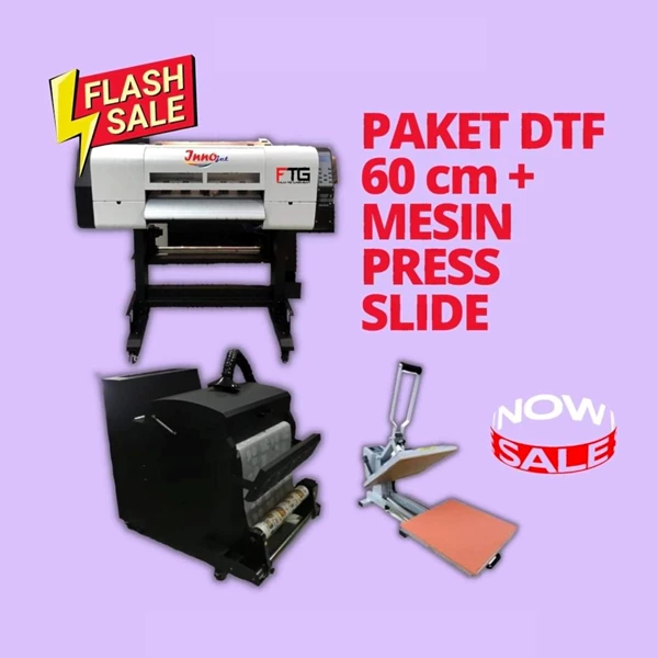 Mesin Printer Plotter DTF 60cm  Paket Digital Sablon DTF Large Format