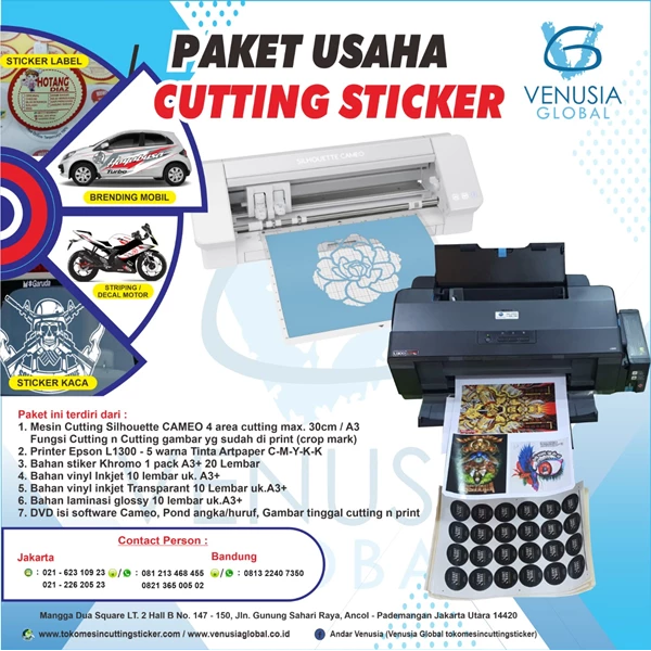 Paket Usaha Mesin Cutting Sticker Label Produk Kemasan UMKM