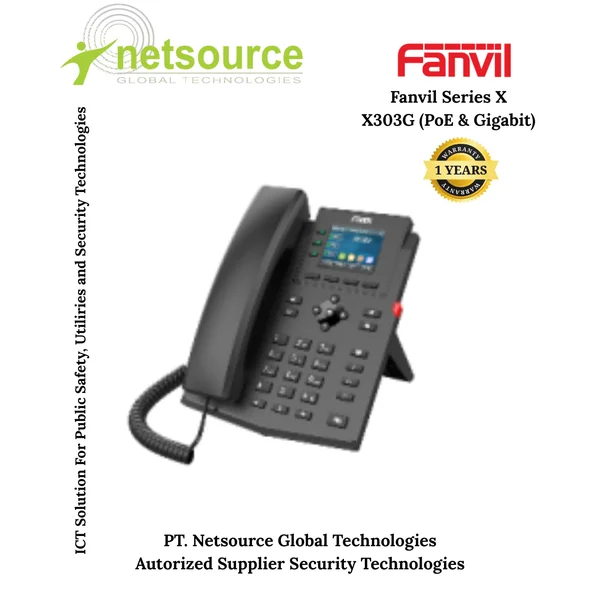 IP Phone Fanvil X303G PoE & Gigabit – Telepon VoIP Entry Level Stabil & Praktis