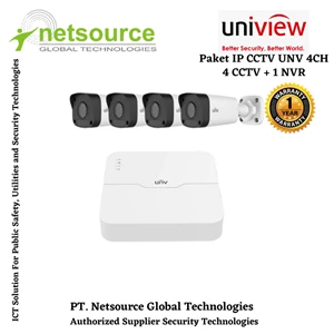 PACKAGE 4 CAMERA IP CCTV FIXED BULLET NETWORK UNV 4CH