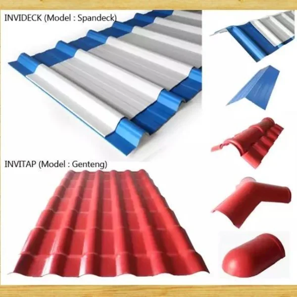 Atap Upvc Invideck 3 Ply Tebal 2.5 Mm