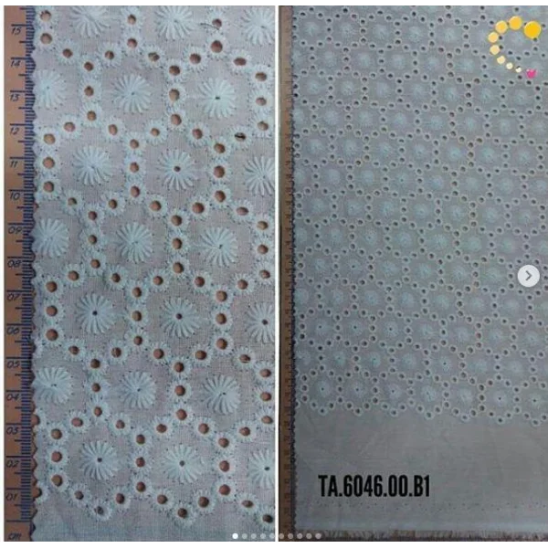 Kain Bordir dan Tekstil - Allover cotton lace / bahan bordir
