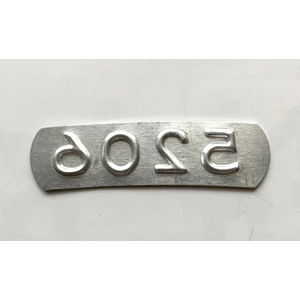 Alluminium plate for marking letter