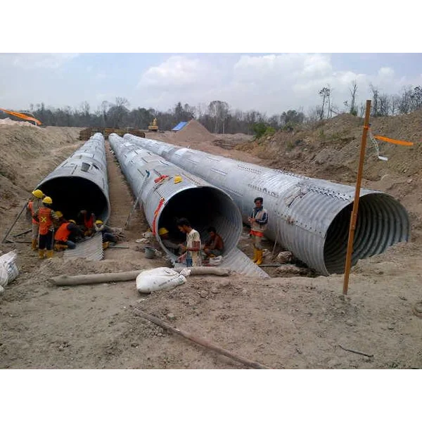 Pipa Gorong Gorong Corrugated Steel Pipe type Multi Plate Pipe