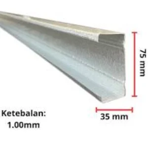 Baja Ringan Kanal C 75 X 35 (Tebal) 1mm x 6m