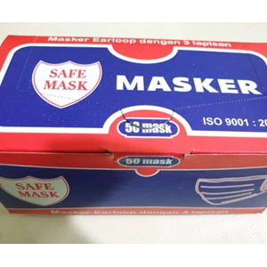 Masker Pernapasan Safe Mask 3 Ply 50 Pcs 
