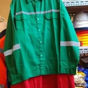 baju Safety Atasan Kerja Warna Hijau