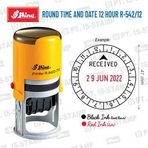 Shiny Round Time And Date 12 Hour R-542/12