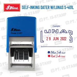 Stempel Tanggal Shiny Self-Inking Dater W/Lunas S-401L