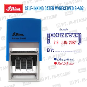 Stempel Tanggal Shiny Self-Inking Dater W/Received S-402