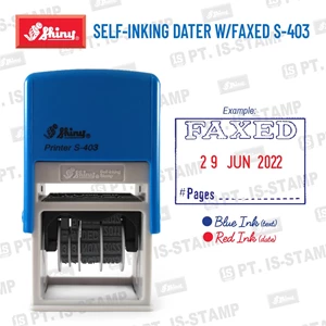 Stempel Tanggal Shiny Self-Inking Dater W/Faxed S-403