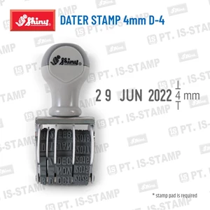 Stempel Tanggal Shiny Dater Stamp 4Mm D-4