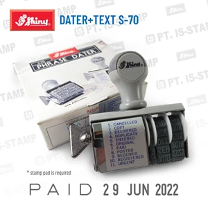 Stempel Tanggal Shiny Dater+Text S-70