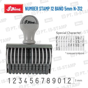 Stempel Angka Shiny Number Stamp 12 Band 5Mm N-312