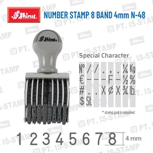Stempel Angka Shiny Stamp 8 Band 4Mm N-48