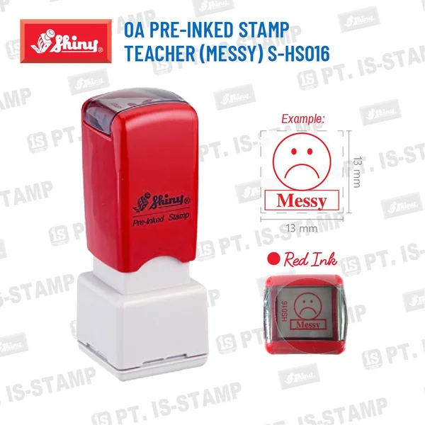 Shiny Oa Pre-Inked Stamp Teacher (Messy) S-Hs016