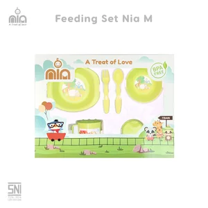 NIA Tempat Makan Bayi Feeding Set Nia Ukuran Tanggung/Medium