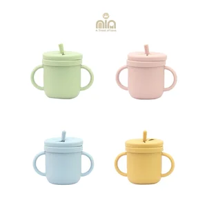 NIA 2in1 Silicone Glass/ Tempat Minum Bayi Silikon 2in1 BPA FREE