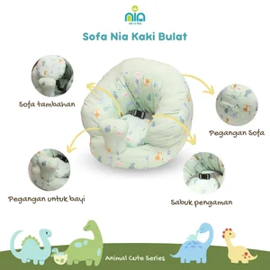 NIA Baby Sofa Learn to Sit Sofa Nia Round Legs + Safety Belt - Baby Chair