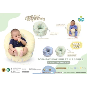 NIA Baby Sofa Learn to Sit Sofa Nia Round Legs + Safety Belt - Baby Chair