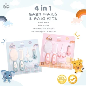 NIA Baby Nail and Hair Kits Gunting Kuku + Sisir Bayi 4in1 - Gunting Kuku Set